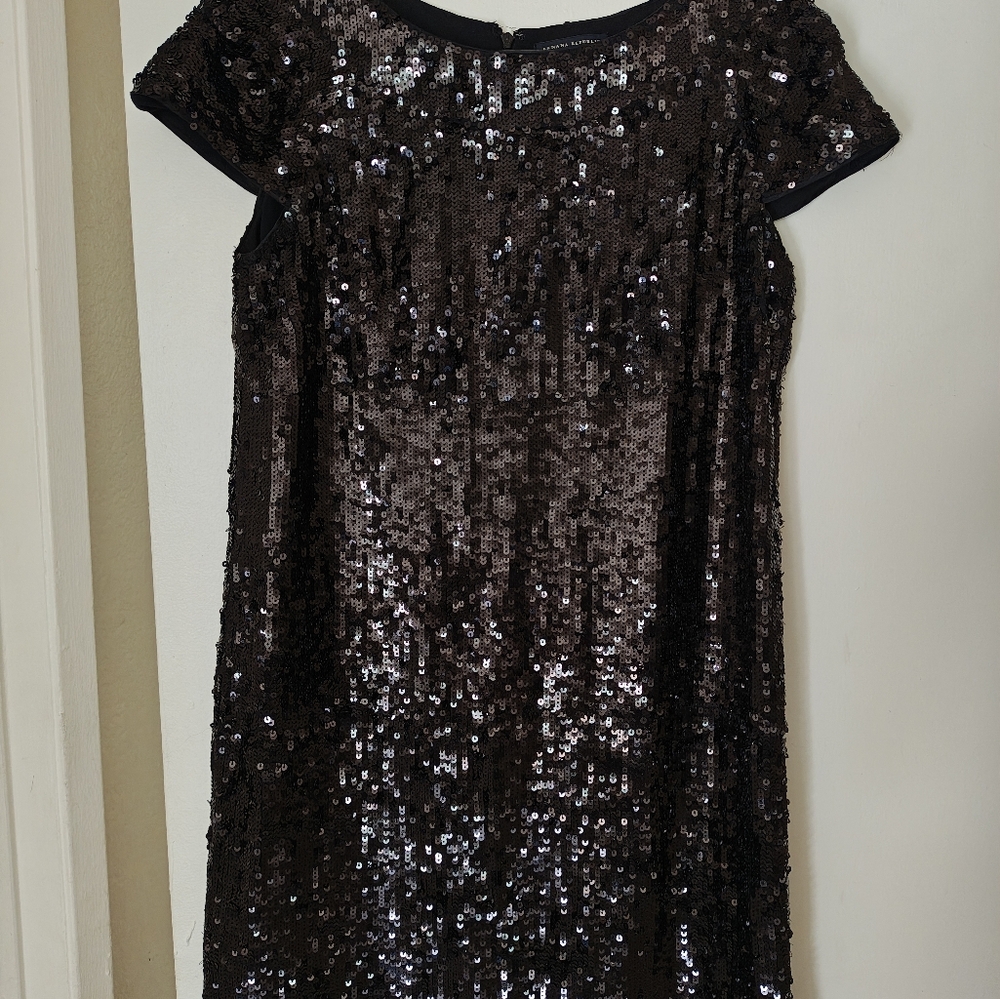 Banana Republic black sequened cocktail dress.